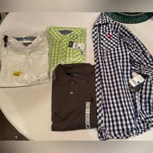 NWT 4 lot youth boy 18 Polo dress shirts
